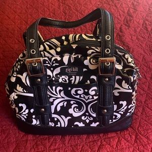 Gigi Hill purse tote black & white print